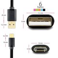 AXAGON BUMM-AM15QL, HQ Kabel Micro USB - USB A, datový a nabíjecí 2A, modrý, 1.5 m_1132793927