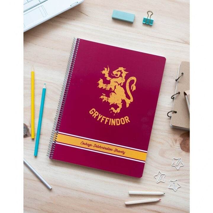 Zápisník Harry Potter - Gryffindor, čtverečkovaný, kroužková vazba, A4_1410765134