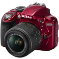 Nikon D3300 + 18-55 VR AF-P, červená