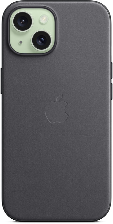 Apple kryt z tkaniny FineWoven s MagSafe na iPhone 15, černá_1015543647