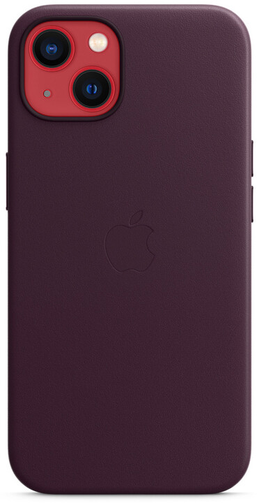 Apple kožený kryt s MagSafe pro iPhone 13, tmavě višňová_549230088