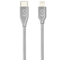 EPICO metallic USB-C kabel s lightning konektorem, 1,2m, stříbrný