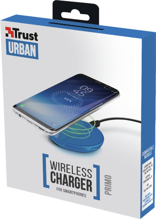 Trust Primo Wireless Charger for smartphones, 5W, modrá_1378137910