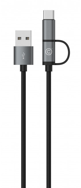 LAB.C USB-C a microUSB kabel 1,2 m, šedá_1688535158