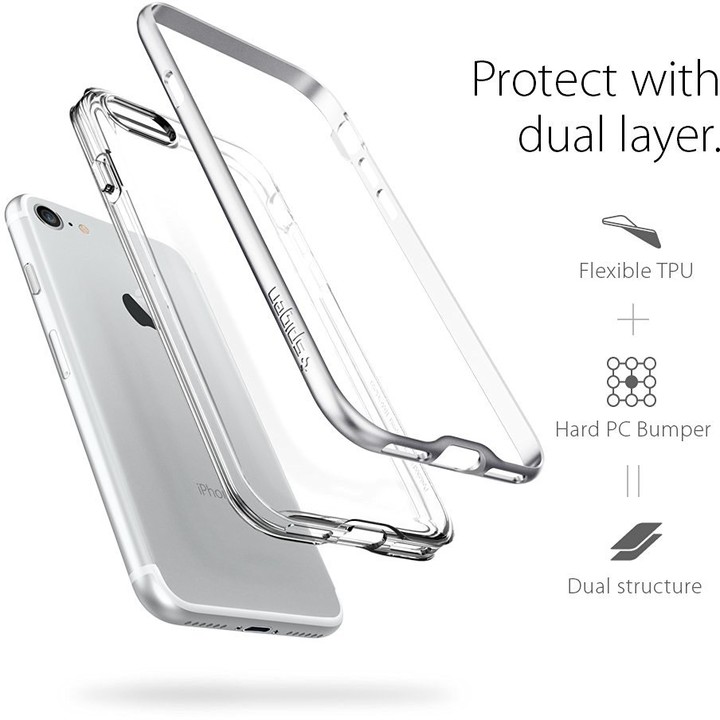 Spigen Neo Hybrid Crystal pro iPhone 7, satin silver_133155020
