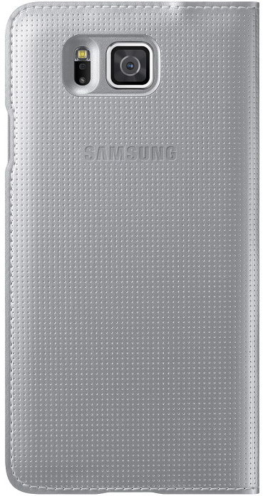 Samsung EF-FG850B flipové pouzdro pro Galaxy Alpha (SM-G850), stříbrná_1685029273