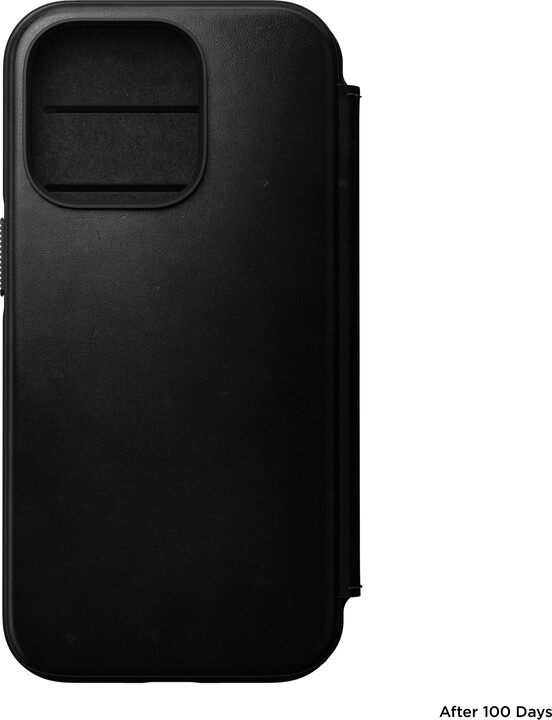 Nomad kožené flipové pouzdro MagSafe Folio pro Apple iPhone 14 Pro, černá_1858147392