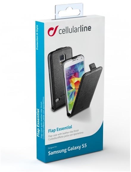 CellularLine Flap Essential pouzdro pro Galaxy S5, černá_1484568436