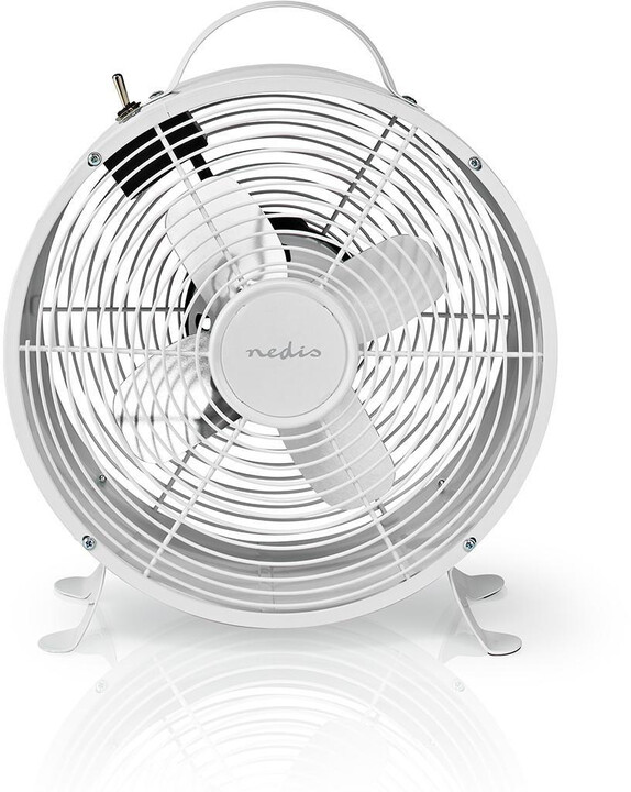 NEDIS stolní ventilátor, 25cm, 20W, 2 rychlosti, bílá_1132390392