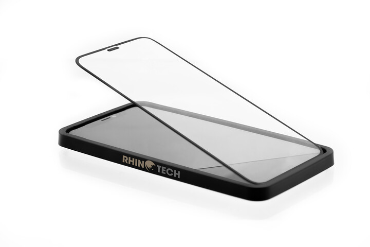 RhinoTech 2 Tvrzené ochranné 3D sklo pro Apple iPhone 7/8, černé (včetně instalačního rámečku)
