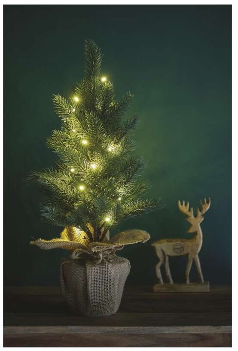 Emos LED vánoční stromek, 52 cm, 3x AA, vnitřní, teplá bílá, časovač_748605538