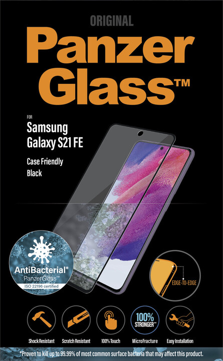 PanzerGlass ochranné sklo Edge-to-Edge pro Samsung Galaxy S21 FE, černá_2071645361