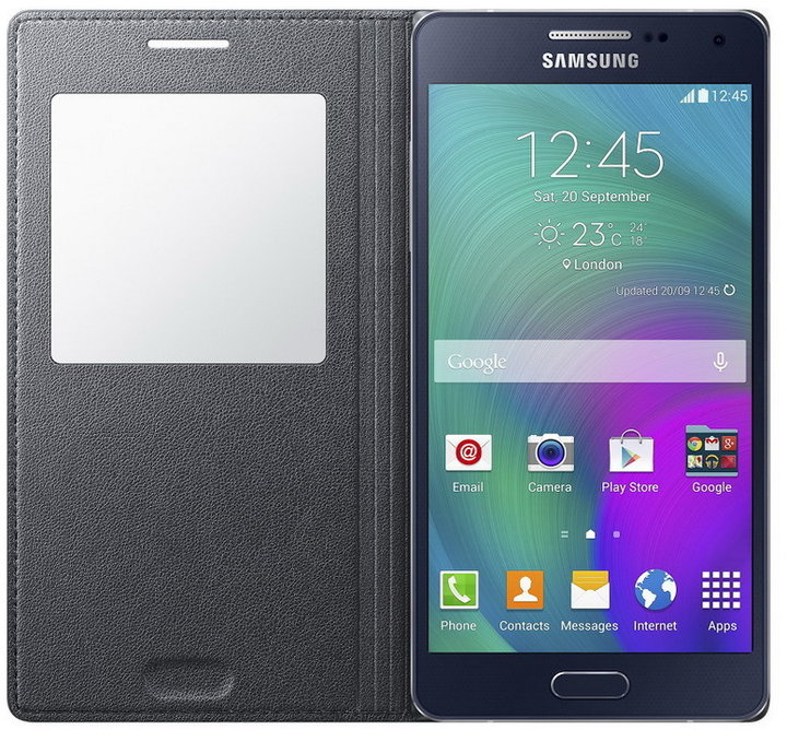 Samsung flipové pouzdro S-view EF-CA500B pro Galaxy A5 (SM-A500), černá_1017525001