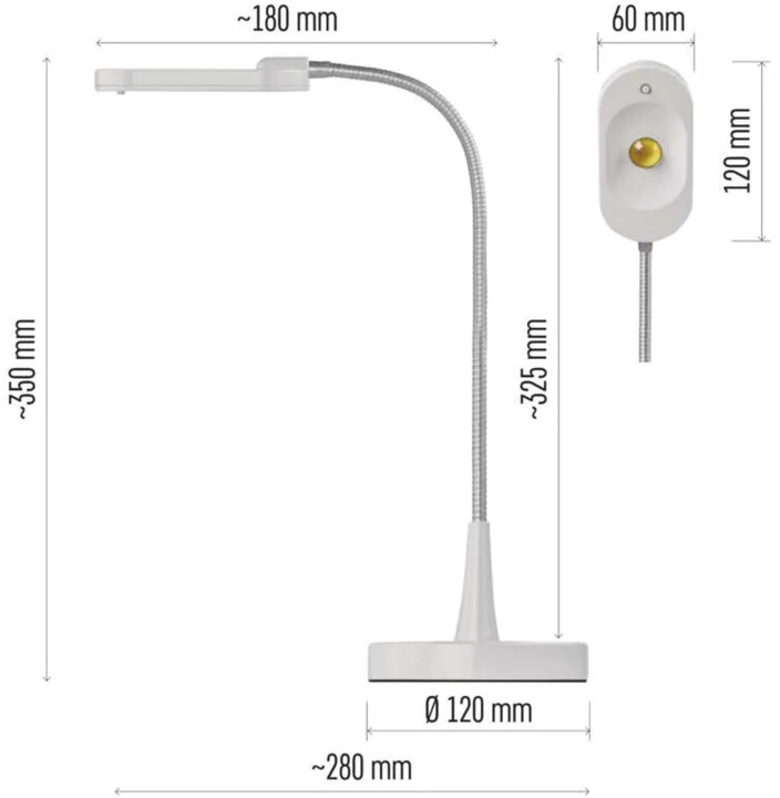 Emos LED stolní lampa white &amp; home, bílá_1968671885