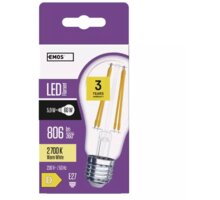 Emos LED žárovka Filament A60 5,9W, 806lm, E27, teplá bílá_647290047