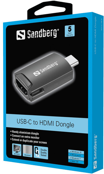 Sandberg redukce USB-C/HDMI 4k 30Hz_1009555220