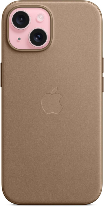 Apple kryt z tkaniny FineWoven s MagSafe na iPhone 15, kouřová_1889265074