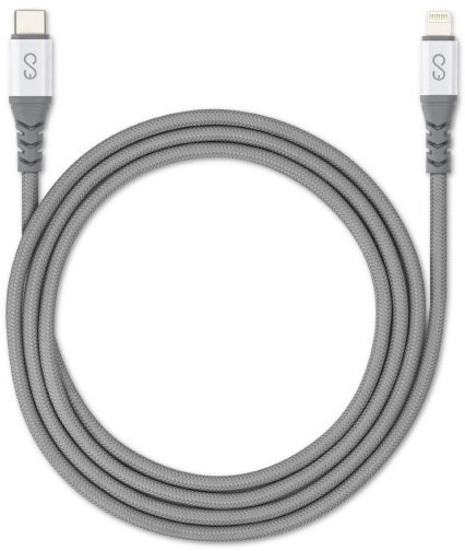 EPICO PD pletený USB-C kabel s lightning konektorem, 1,2m, stříbrný