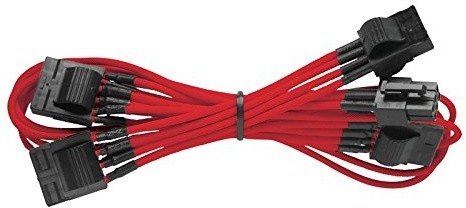 Corsair Professional Individually sleeved DC Cable Kit,Type 3 (Generation 2), Red_659877764