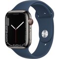 Apple Watch Series 7 Cellular, 45mm, Graphite, Stainless Steel, Abyss Blue Sport Band_895829718