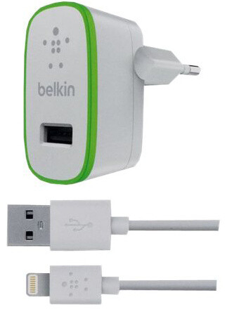 Belkin micro nabíječka 230V/5V, 2,4A + Lightning kabel, bílá_1942230512