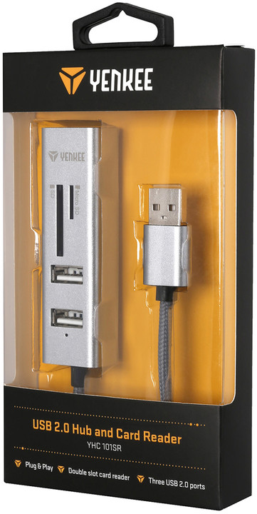 YENKEE YHC 101SR USB COMBO HUB+čtečka_745585744