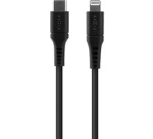 FIXED nabíjecí a datový kabel Liquid silicone USB-C - Lightning, MFi, PD, 2m, černá_587980522