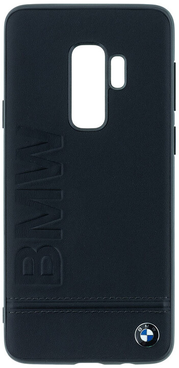 BMW Signature Real Leather Hard Case pro Samsung G965 Galaxy S9 Plus - Black_654656387