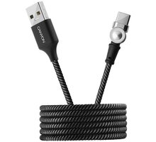 Canyon kabel Type C nabíjecí, magnetický, USB2.0, output 5V/2A, OD 3.2mm, 1m, černá_1262635911