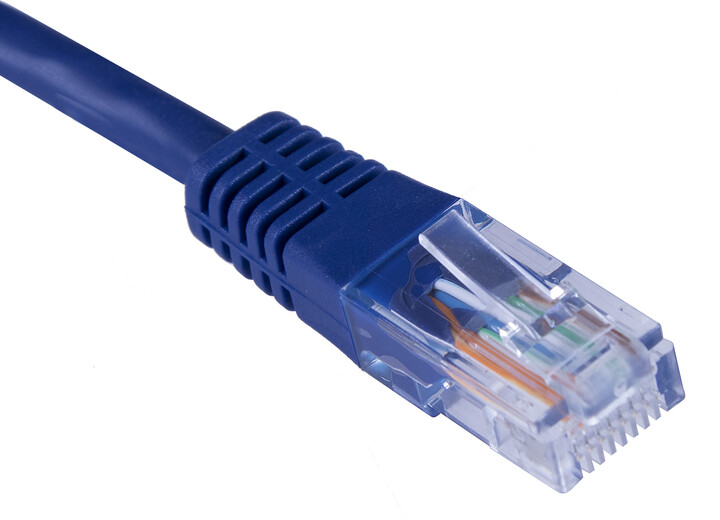 Masterlan patch kabel UTP, Cat5e, 1m, modrá_2049402730