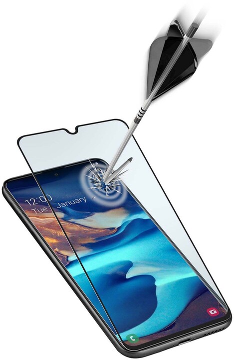 Cellularline ochranné tvrzené sklo Capsule pro Samsung Galaxy A91, pro celý display, černá_438359592