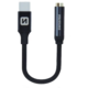 SWISSTEN audio adaptér USB-C - Jack (M/F), opletený, 15 cm, černá