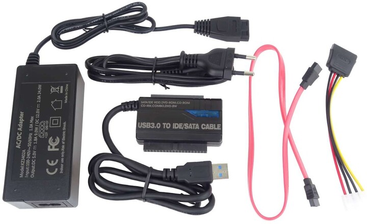PremiumCord USB 3.0 - SATA + IDE adaptér s kabelem_8296842