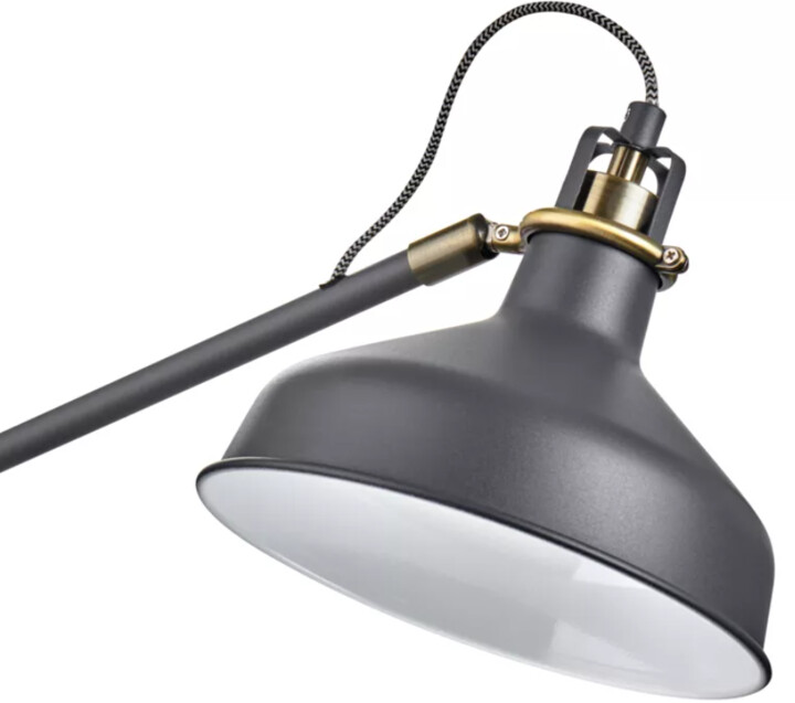 Emos stolní lampa Arthur na žárovku E27, 150cm, tmavě šedá_620503832