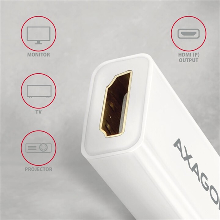AXAGON adaptér mini DisplayPort - HDMI 1.4, 4K@30Hz, bílá_1832750906