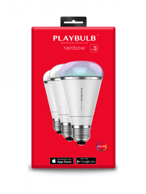 MiPow Playbulb Rainbow chytrá LED žárovka, E26/E27, Bluetooth, bílá, 3 kusy_1815415516