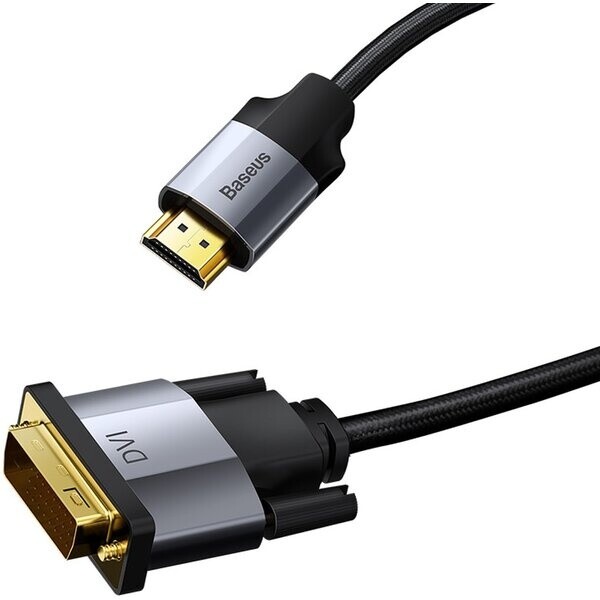 Baseus Enjoyment Series 4K HDMI/DVI kabel, 1m, tmavě šedá_260636161