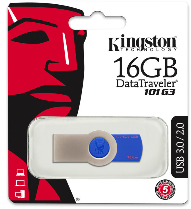Kingston DataTraveler 101 GEN3 16GB, modrá_1211336237