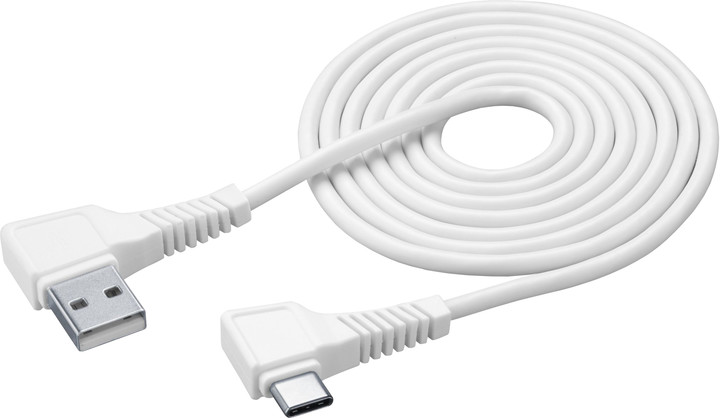 CellularLine USB datový kabel L s konektorem USB-C, 200 cm, bílá_1752193411