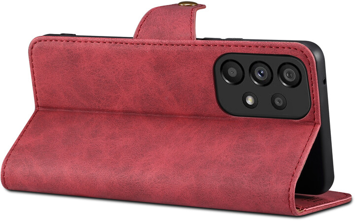 Lenuo Leather flipové pouzdro pro Samsung Galaxy A33 5G, červená_1572855285