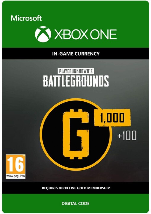 Playerunknown's Battlegrounds - 1100 G-Coin (Xbox ONE) - elektronicky