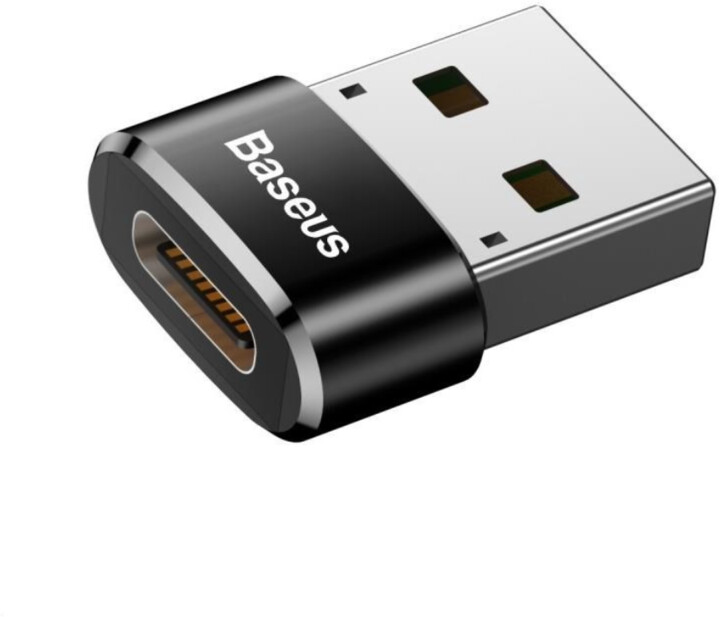 BASEUS adaptér USB-C - USB-A, F/M, černá_1951000648