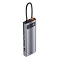Baseus multifunkční HUB Metal Gleam Series 9v1 - USB-C PD 100W, 3xUSB 3.0, HDMI, VGA, RJ45, SD/TF_282308143