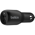 Belkin nabíječka do auta 2xUSB-C, PD, 36W, černá_236678899