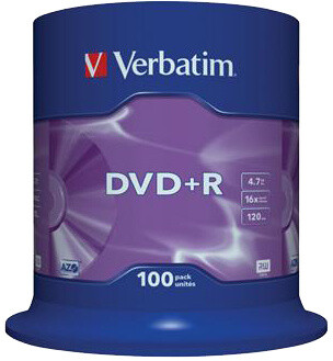 Verbatim DVD+R 16x 4,7GB spindl 100ks_674531924