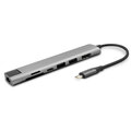 EPICO multifunkční HUB 7v1, 2x USB-A, USB-C, HDMI 8K, microSD/SD, RJ45, šedá_1632091820