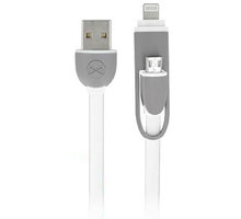 Forever datový kabel USB 2IN1 pro APPLE IPHONE 5, MICRO USB, bílý silikon (TFO-N)_36229658