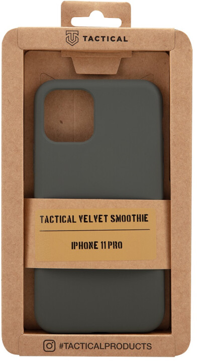 Tactical silikonový kryt Velvet Smoothie pro Apple iPhone 11 Pro, šedo-zelená_1716872623