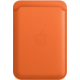 Apple kožená peněženka s MagSafe pro iPhone, oranžová