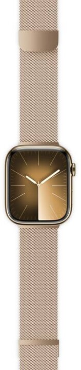 Epico ocelový pásek Milanese+ pro Apple Watch 42/44/45/49mm, zlatá_418746446